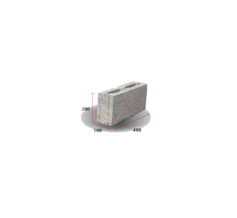 Hollow Block 4" (200 X 100 X 400)