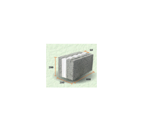 Thermal Insulated Block 8"( 200 X 200 X 400)