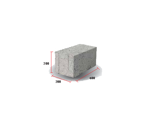 Solid Block 8" (200 X 200 X 400)